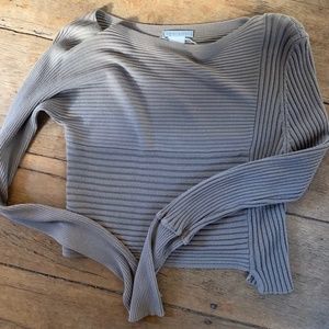 Sarah Pacini taupe sweater